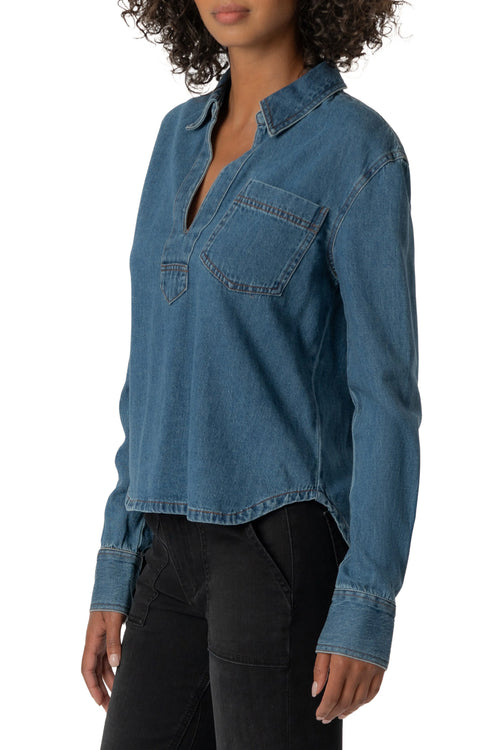Iris Pullover Denim Shirt